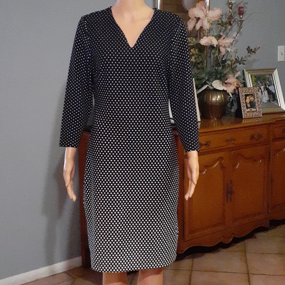 Sami + Dani black &white polka dots dress  size M